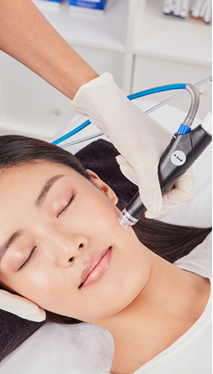 woman relaxing during HydraFacial skincare service