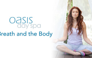 A woman doing yoga and breathing exercises