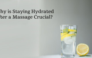 banner with a glass of lemon water