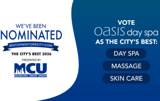 Vote Oasis Day Spa as The City's Best of 2026